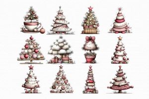 Alternative view of Whimsical Christmas Tree Clipart