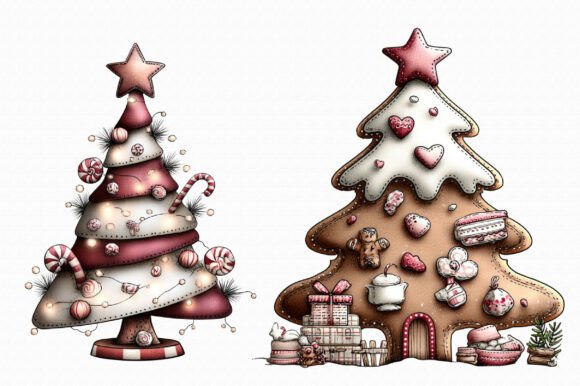 Whimsical Christmas Tree Clipart - Image 4