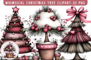 Whimsical Christmas Tree Clipart
