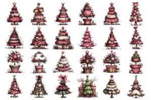 Alternative view of Whimsical Christmas Tree Clipart
