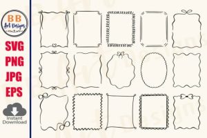 Whimsical Frames, Border Frame SVG PNG