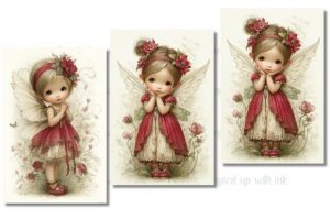 Alternative view of Whimsical Girls & Flowers JPEG Bundle