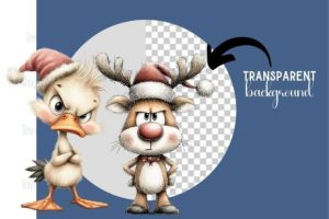 Alternative view of Whimsical Grumpy Christmas Clipart