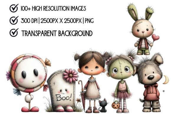 Whimsical Halloween Clipart Bundle - Image 4