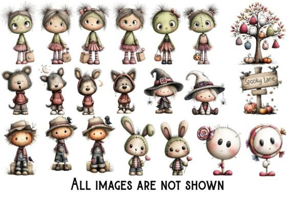 Whimsical Halloween Clipart Bundle - Image 7