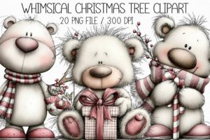 Whimsical Polar Bear Clipart