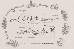 Alternative view of Whimsical Rose Font