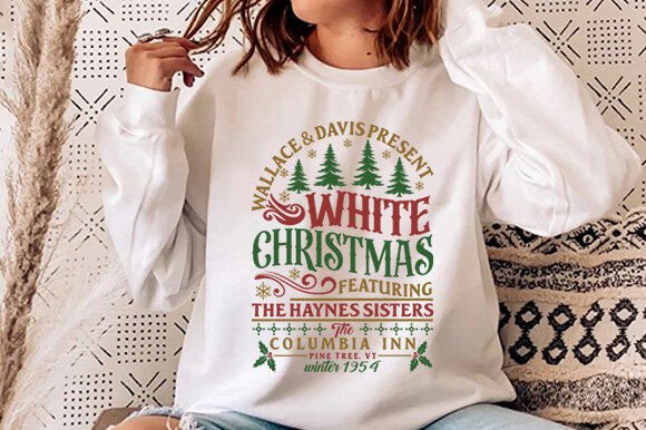 White Christmas Movie Shirt Holiday PNG