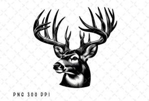 Whitetail Deer Buck Hunting Silhouette