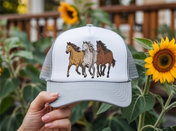 Wild Galloping Horses Embroidery - Image 5