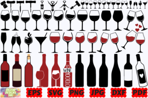 Alternative view of Wine Silhouette | Wine Glass SVG | PNG