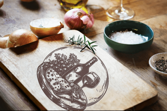 Wine and Cheese SVG Bundle PNG EPS DXF - Image 5