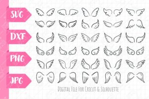 Wings SVG| Angel Wing Bundle PNG