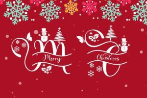 Alternative view of Winter Christmas Monogram Font