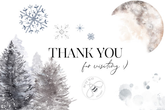 Winter Illustrations Clip Art Watercolor - Image 8