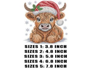 Alternative view of Christmas Highland Cow