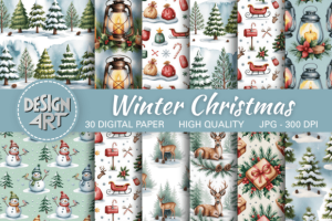 Winter Seamless Christmas Background