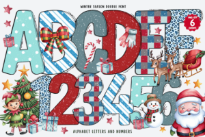 Winter Season Doodle Font