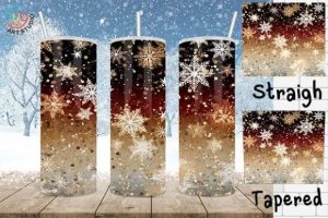 Winter Snowflake Christmas Tumbler Wrap