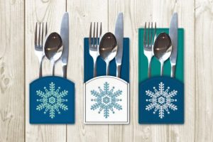 Winter Snowflake Silverware Sleeve ITH