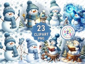 Alternative view of Winter Snowman Wall Art Frosty Bundle