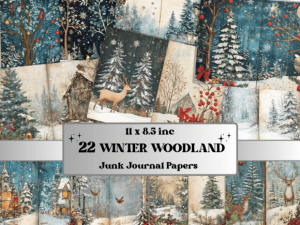 Winter Woodland Christmas Journal Paper