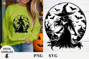 Alternative view of Witch Svg, Halloween Svg, Pumpkin Svg, S