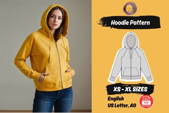 Women Hoodie Pattern Sweatshirt Hoodie
