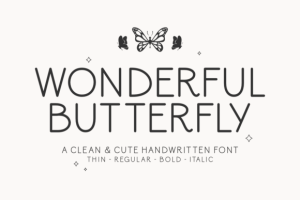 Wonderful Butterfly Font
