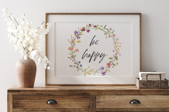 Wreath, Watercolor Wild Flowers, Frame. - Image 3