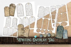 Writing Overlay Tag Ephemera Template