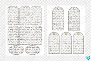 Alternative view of Writing Overlay Tag Ephemera Template