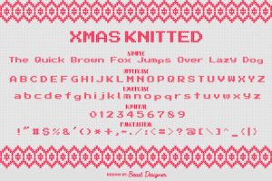 Alternative view of Xmas Knitted Font
