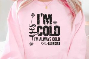Alternative view of Yes, I'm Cold SVG, Funny Christmas PNG