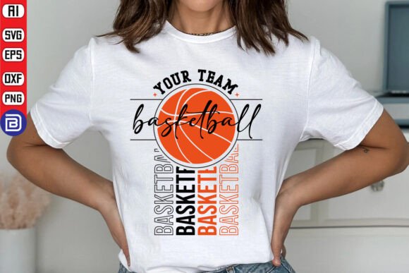Your Team Basketball SVG PNG