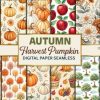 Autumn Harvest Pumpkins Digital Paper