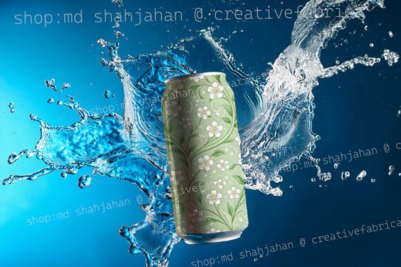 Blue Green Vintage Floral Digital Paper - Image 4