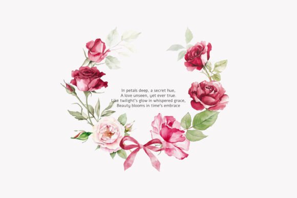 Burgundy Rose Birth Flower Set - Image 6