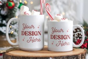 Christmas 11oz and 15oz Mug Mockup