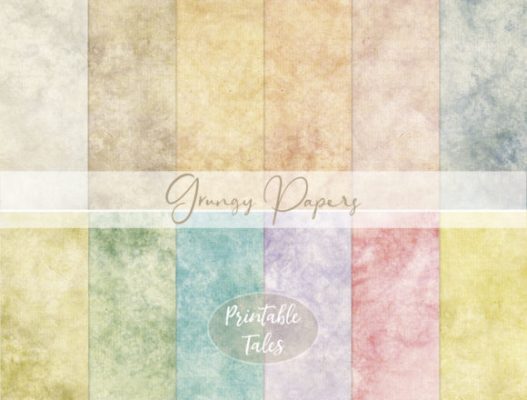 Coloured Grungy Faded Background Papers