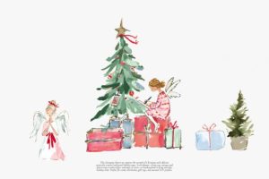 Alternative view of Cozy Christmas Watercolor Clipart Set