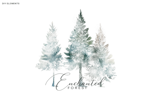 Evergreen Clipart Watercolor Christmas - Image 5