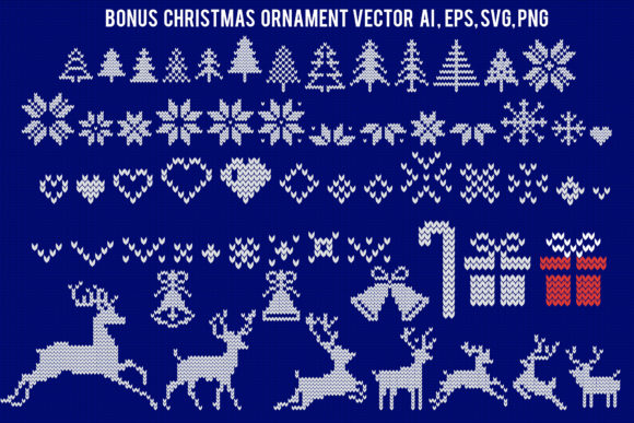 Knitted Effect Ugly Christmas Sweater - Image 6