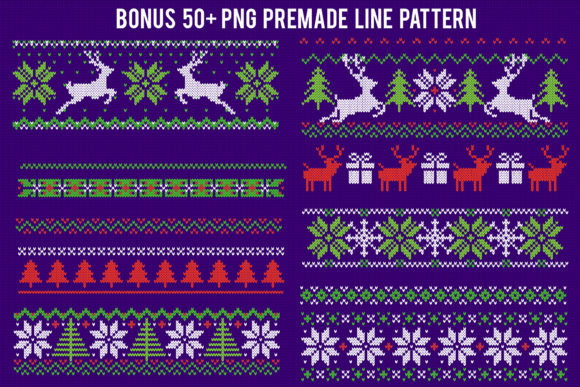 Knitted Effect Ugly Christmas Sweater - Image 7