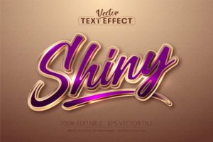 Shiny Text, Shiny Rose Gold Text Effect