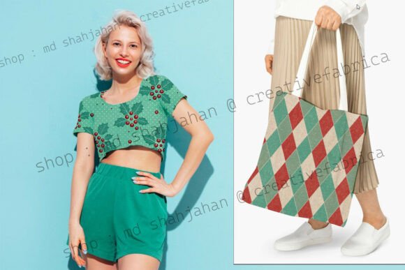 Vintage Retro Christmas Digital Paper - Image 5