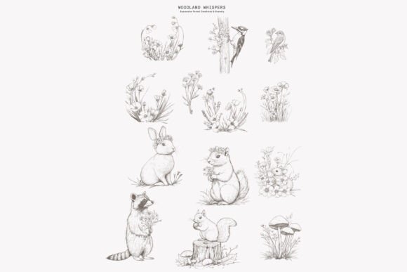 Woodland Clipart Forest Animals Set - Image 7