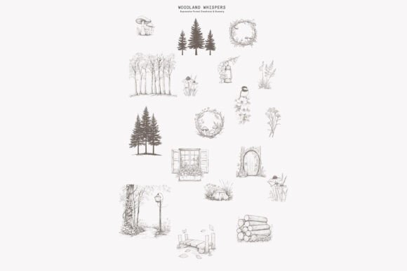 Woodland Clipart Forest Animals Set - Image 9