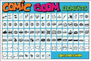 Alternative view of Comic Boom Element Font