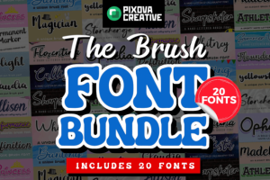 20 Crafty Brush Bundle Font